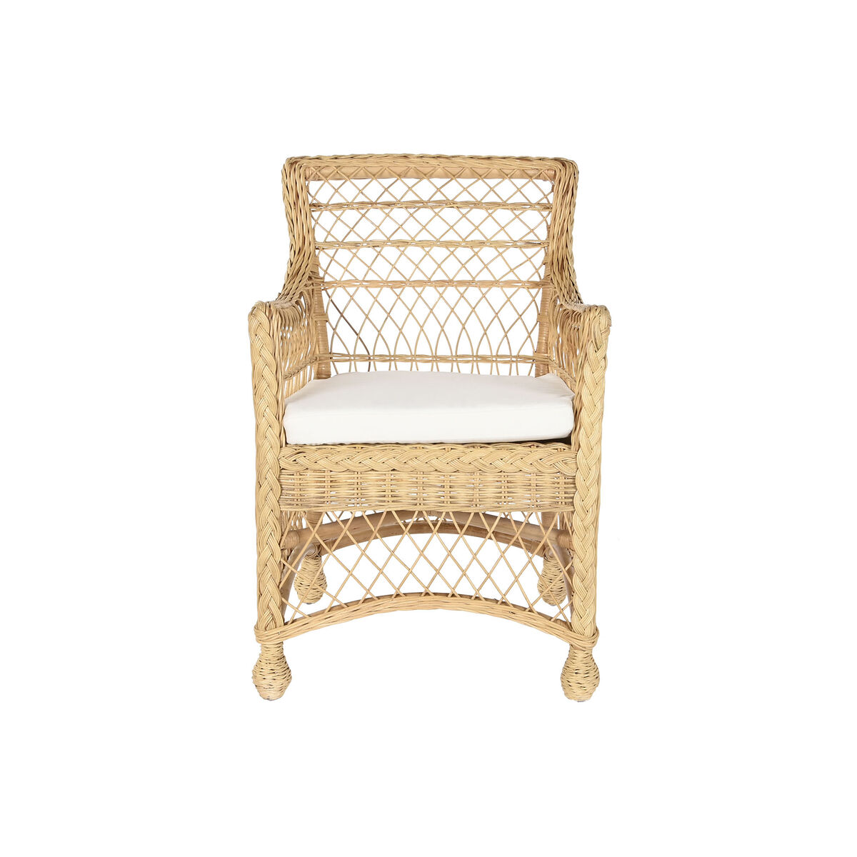 Poltrona DKD Home Decor Branco Natural 56 x 63 x 86 cm